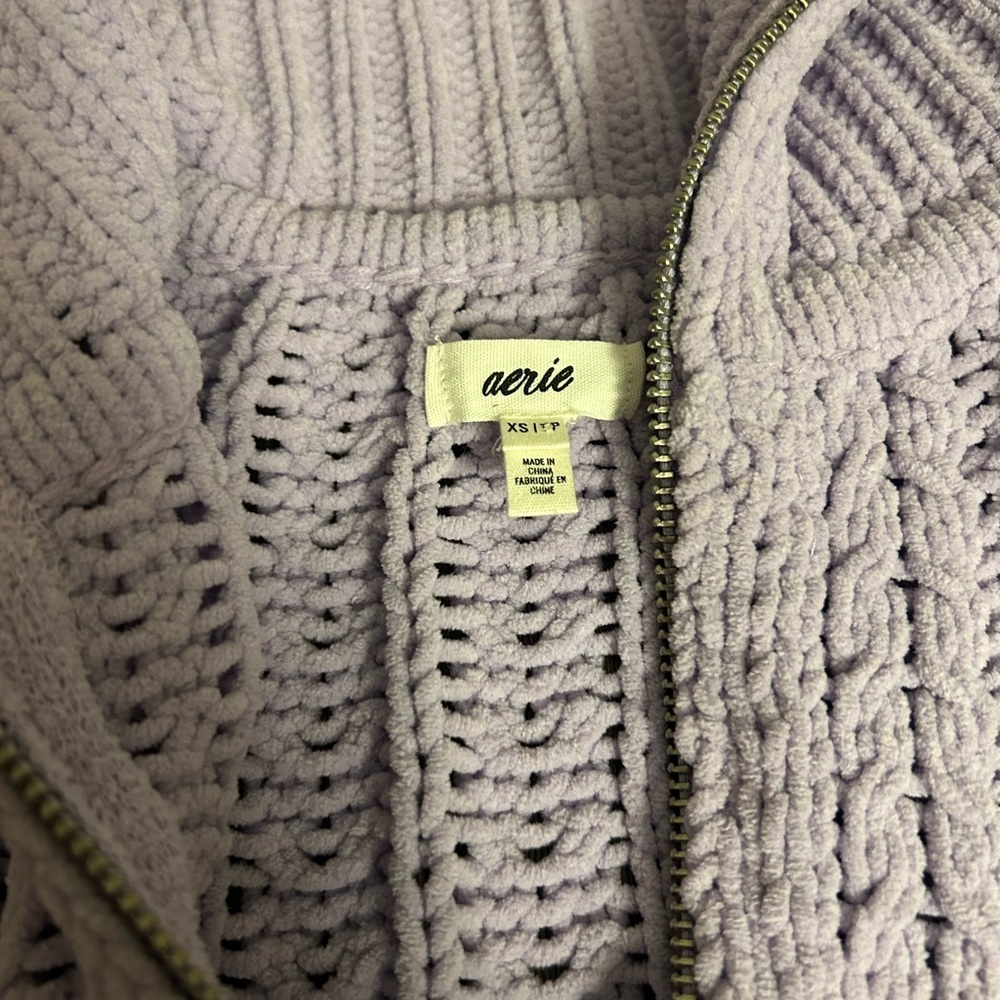 Aerie Cable Car Quarter Zip Sweater size XS - Picture 7 of 7
